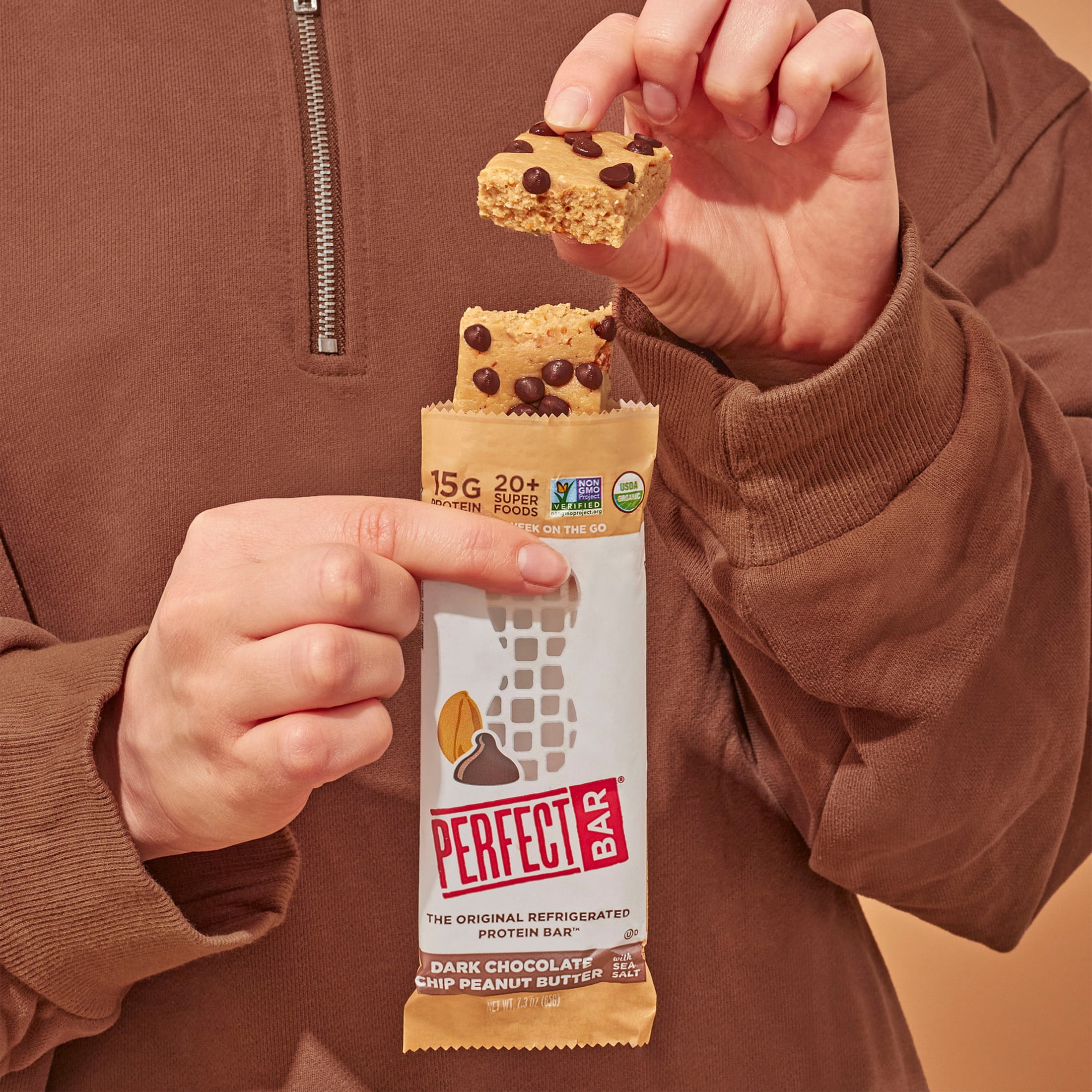 Perfect Bar Gluten-Free Dark Chocolate Chip Peanut Butter Protein Bar, 4 count, 2.3 oz