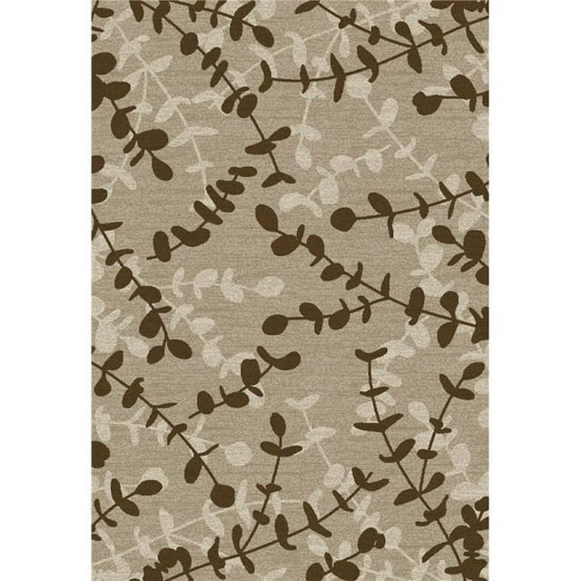 Art Carpet 24781 5 x 8 ft. Milan Collection Eucalyptus Woven Area Rug, Beige