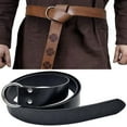 thumbnail image 2 of Xuanheng Ceinture de Scène Embossée Rétro Chevalier Accessoires Ceinture de Costume pour Mode Noir, 2 of 7
