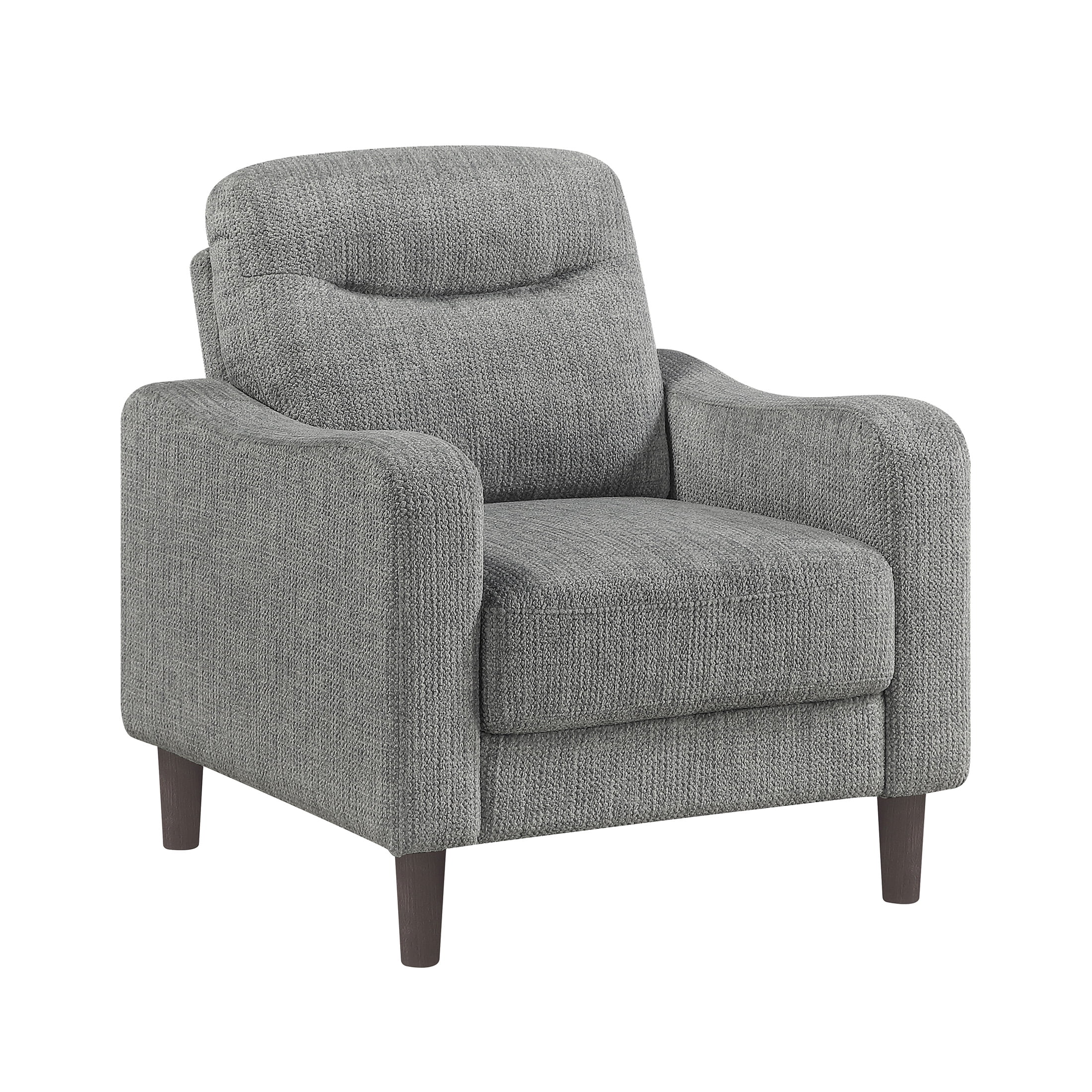 OakvillePark Ravello Chenille Chair with Sloped Track Arms, Gray