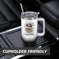 thumbnail image 7 of Happy Halloween Cup with Handle and Straws 40 OZ Stainless Steel Travel Cup Birthday Present for Women Girls Daughter Mom Gifts for Him/Her Water Bottle, 7 of 7