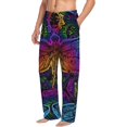 thumbnail image 2 of Balery Indian Mandalas Dragonfly print Men's Pajama Pants,Ultra Lightweight Pjs,Lounge Pant-XX-Large, 2 of 9