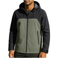 thumbnail image 2 of Donemore Windproof Water-Resistant Loose Fit Windbreaker with Pockets for Men - Hooded, Lightweight Nylon/Spandex Blend, All-Season for Hiking Running, 2 of 5
