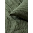 thumbnail image 4 of Pavish Export Cotton Waffle Duvet Cover In Dark Olive Green Cotton Waffle Weave Bedding Set with 2 Pillow Shams Comforter and Quilt Duvet Cover Set Twin, 4 of 4