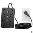 thumbnail image 4 of 17-Outlet Power Strip with 6 USB Ports Slim Wall-Mountable Surge Protector for Home Office Desktop, 4 of 8