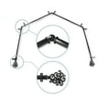 thumbnail image 2 of Fabritio 13/16" 4-Sided Bay Window Curtain Rod - Black, 2 of 3