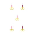 thumbnail image 3 of Jumpingount Pinza para cutículas de uñas Tijeras de acero inoxidable Aerosol resistente al desgaste Oro rojo Type2 NO2, 3 of 6