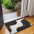 thumbnail image 2 of Black White Gold Marble Pattern Door Rugs,Washable Non Slip Door Mats Indoor,Decorative Door Mats,Entry Mat Indoor for Entrance,Bedroom,Kitchen,Bathroom,30"x17", 2 of 6