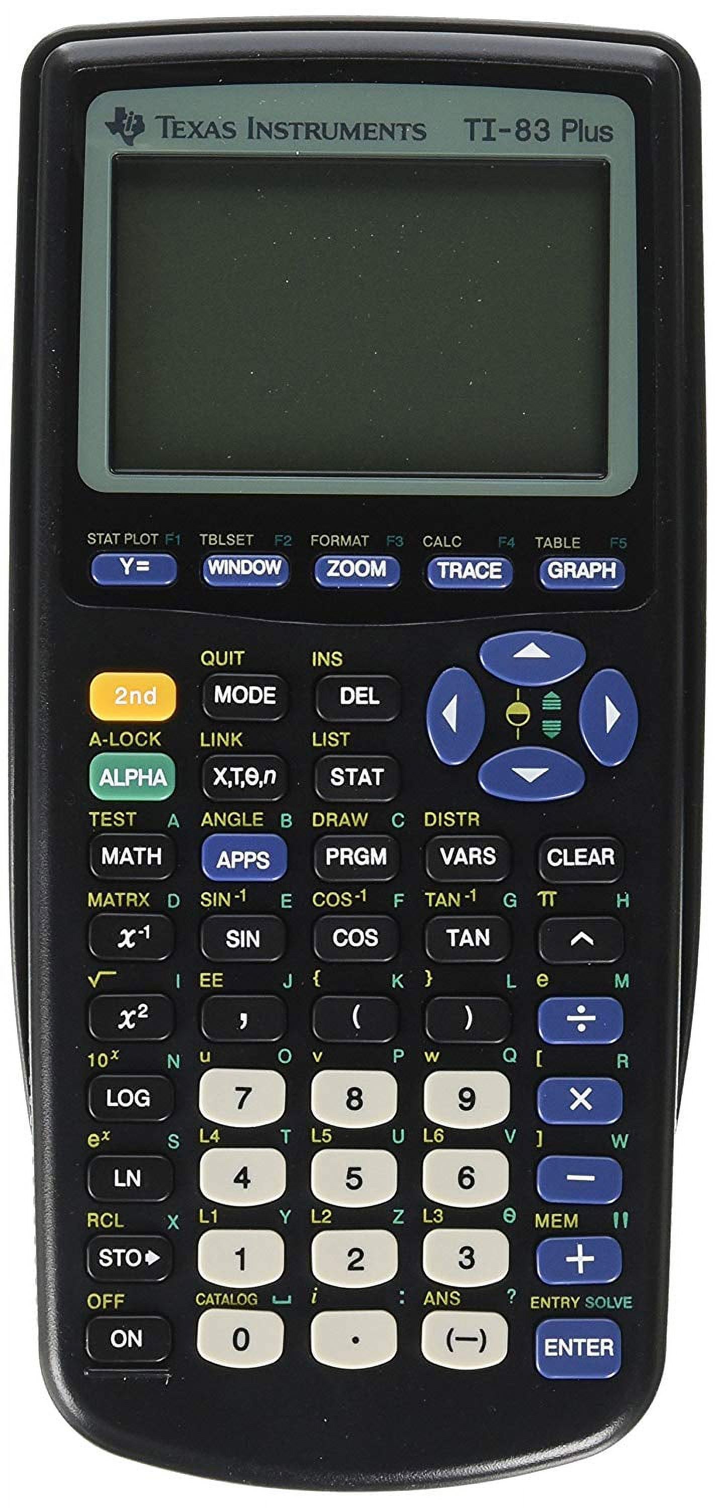 Texas Instruments Linear Regression Function Calculator Type with TI-83PLUS Programmable Graphing Calculator, Unit-to-Unit Link Cable, 4 x AAA Batteries, Gray, 1 Pack