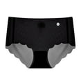 thumbnail image 2 of PiGOGI Women's Seamless Ice Silk Underwear - Comfortable Breathable Briefs - M to XL Soft Panties Black, 2 of 3