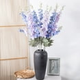 thumbnail image 4 of Sunjoy Tech Fake Delphinium Flower No-fading Not Wither Realistic Decorate Plastic Artificial Flowers Branch Wedding Decor for Living Room, 4 of 8