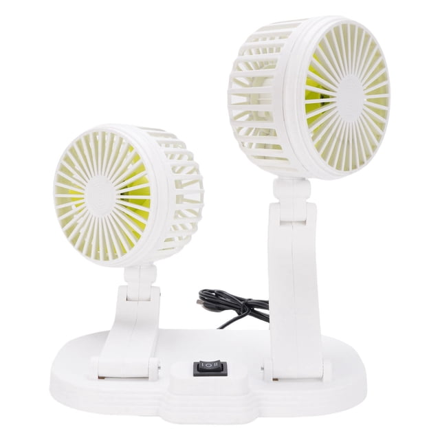 Ventilador De Automóvil USB De Doble Cabeza Para Camión SUV RV, Viento De 2 Velocidades, 360 Grados De Rotación, Ventilador Con Energía USB, Con Diseño Tranquilo Y Flexible,