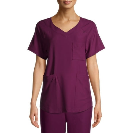 

ClimateRight by Cuddl Duds Short Sleeve V-Neck Scrub Top (Petite) 1 Count 1 Pack