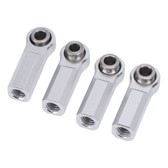 RC Car Metal Ball Joint, 4PCS Alloy 7.0mm Diameter M4 Thread Straight Link Rod End, Clockwise Thread Tie Rod End Ball Holder Link, Link Linkage Rod End for 1/10 Model Car