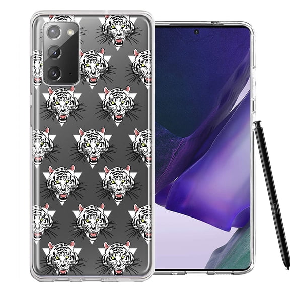 MUNDAZE For Samsung Galaxy Note 20 Fierce Tiger Polkadots Design Double Layer Phone Case Cover
