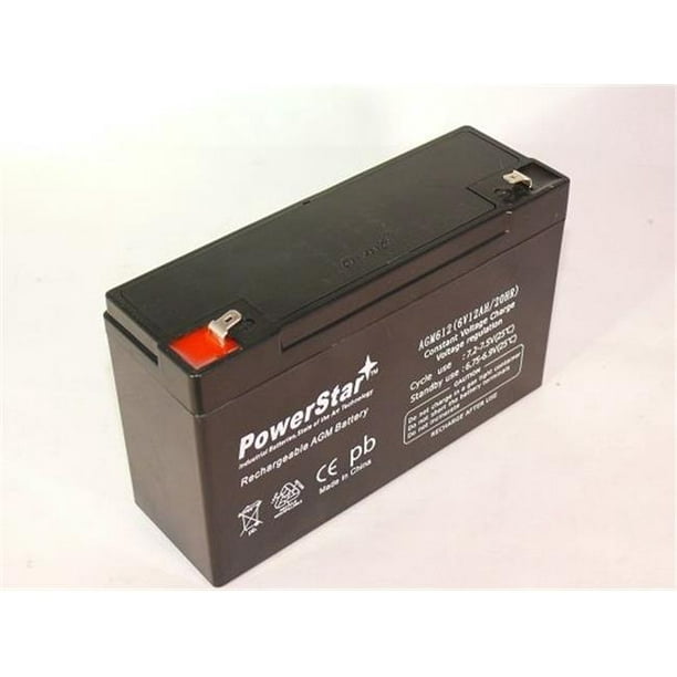PowerStar AGM612-27 6V&44; 12Ah F1 UPS Batterie pour Panasonic LCR6V10BP
