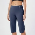 thumbnail image 2 of Miqool Women's Capri Pants Summer Pull-On Stretch Golf Pants High Waisted Straight Leg Business Casual Dressy Work Pants Cropped Yoga Capris with Pockets, 2 of 8