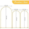 thumbnail image 2 of Arch Backdrop Stand 7.3FT& 6FT& 6FT Set of 3,Metal Arch Backdrop Stand for Wedding Ceremony Baby Shower, Outdoor Indoor Birthday Party, Garden Floral Balloon Arch Decoration,Gold, 2 of 7