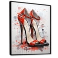 thumbnail image 2 of Designart "Black And Red High Heels Euphony I" Fashion Floater Framed Wall Art Print, 2 of 7