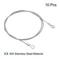 thumbnail image 3 of Unique Bargains 1.5mmx100cm Stainless Steel Lanyard Cable Eyelets Ended Wire Rope 10 Pack, 3 of 5