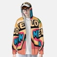 thumbnail image 2 of Balery Hello Summer Sudadera ligera de manga larga con capucha y protección solar UPF 50+ para hombre y mujer, ideal para pesca y running-Small, 2 of 7