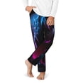 thumbnail image 2 of Hirioo Futuristic Purple Panther for Teenagers' Pajama Pants Womens Lounge Pants with Pockets Pj Bottoms Pants for Men-Large, 2 of 6