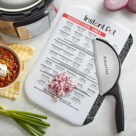 Instant Pot 10x14 Two Piece Cutting Mat Set, Instant Pot Cook Times Mat and Solid Red Mat