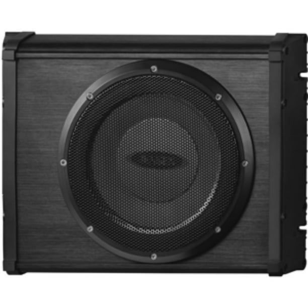 17" Black Amplified Subwoofer with Adjustable Gain and Crossover