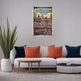 thumbnail image 5 of Retro Amsterdam City Poster Vintage Dutch City Tourism Art for Walls Canvas Poster, 5 of 8