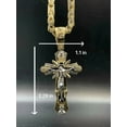 thumbnail image 3 of Tozuoyouz Crucifix Cross Necklace For Men Polished Crucifix Necklace Silver Fine Jewelry Gifts For Him Men, Strong Stainless Steel Box Chain Yellow 70Cm, 3 of 7