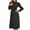 Black, variant on IROINNID Semi Formal Dress for Women Long Sleeve A-Line Dress V-Neck Printing Dress Loose Dress,Burgundy