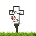 thumbnail image 1 of YAOMOBB Ground Stake Decorative Garden Stake Iron Stake with Hollow Out Rose Heart Letter Design for Cemetery, 1 of 7