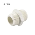 thumbnail image 3 of Unique Bargains PVC Pipe Fitting,Hex Nipple,G3/4 x G3/4 Male Thread Adapter Connector 5pcs, 3 of 3