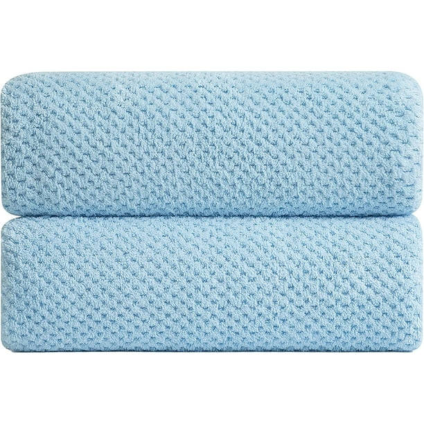Jessy Home 2 Pack16“x31”Blue Hand Towels Set Ultra Soft Cozy Towels