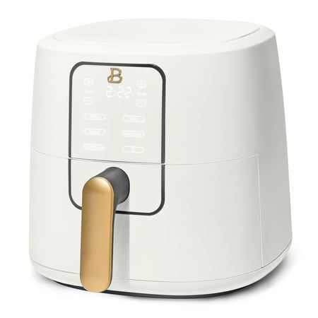 Beautiful 6qt Air Fryer with TurboCrisp Technology, EverGood Ceramic Nonstick Coating, White Icing by Drew Barrymore