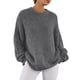 thumbnail image 3 of Suéter PRETTYGARDEN Gris Oscuro Oversized de Punto Talla L - Mujer, 3 of 5