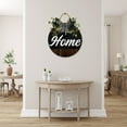 thumbnail image 5 of Home Sign Farmhouse Wood Sign Front Porch Decor Rustic Wooden Sign Wall Decor Hanging Wooden Decorations with Bow-Knot for Home Porch Wall Door, 12 x 12 inch, 5 of 5