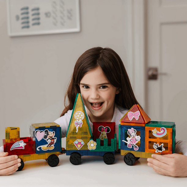 Official Disney Junior Mickey Mouse Train Magnetic Tile Set – 41