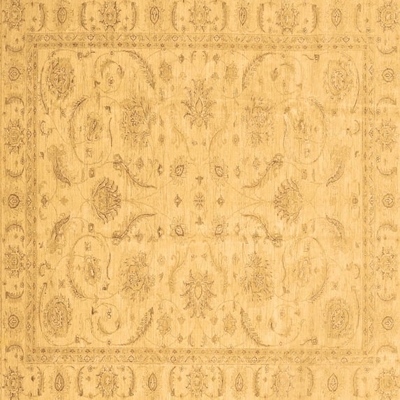 Ahgly Company Indoor Square Oriental Brown Traditional Area Rugs, 6' Square