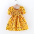 thumbnail image 5 of Godom Little Girls Dress Short Sleeve Dress Cotton Casual Spring Summer Applique Dresse Princess Dress, 5 of 7