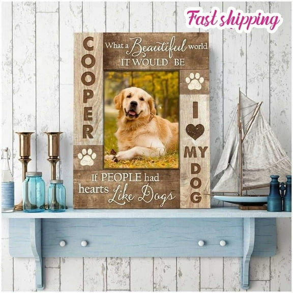 Photo Dog Memorial Pet Loss Pet Sympathy Poster Wall Art Vertical 11 x 17 Inch Poster