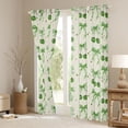 thumbnail image 3 of Feelyou Green Bowknot Blackout Curtains Set of 2 (52x84 Each), Cherry Window Curtains, 3 of 6