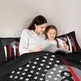 thumbnail image 5 of Homewish Sport Baseball 2pcs Bedding Comforter Set For Children Teens Adults,Black Red White Twin Comforter Sets,Usa Flag Breathable Bedding Set,Ultra Soft Home Decor,Reversible, 5 of 8