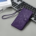 thumbnail image 7 of Feishell Slim Wallet Phone Case for Google Pixel 8,Embossed Pattern PU Leather Shockproof Magnetic Clasp Folio Flip Kickstand Card Holder Slots Phone Case with Wrist Strap,Purple, 7 of 7