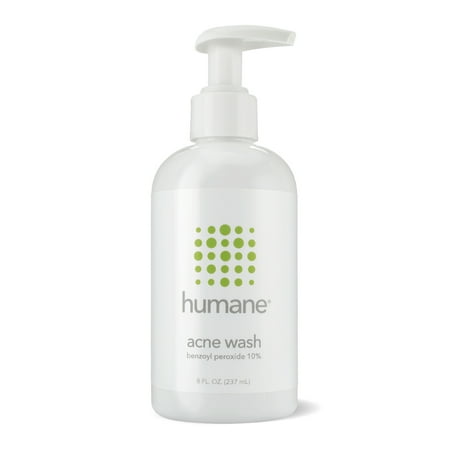 Humane Benzoyl Peroxide 10% Acne Treatment Body & Face Wash, 8 Ounce