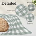 thumbnail image 3 of Green Farmhouse Body Pillow Covers 20"x54", Buffalo Plaid Check Lattice White Grid Soft Brushed Microfiber Breathable Throw Pillow Covers, Pillowcase with Zipper for Couch Sofa Bedroom Living Room, 3 of 9