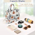 thumbnail image 5 of FORMRS Womens Corduroy Tote Bag Crossbody Shoulder Handbag with Pocket, Orange Cartoon Houses, 5 of 7