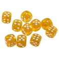thumbnail image 2 of Paquete de 10 Dados Acrílicos D6 de Seis Caras para Juguetes de Juego de Mesa de Fiesta D&D TRPG Amarillo, 2 of 7