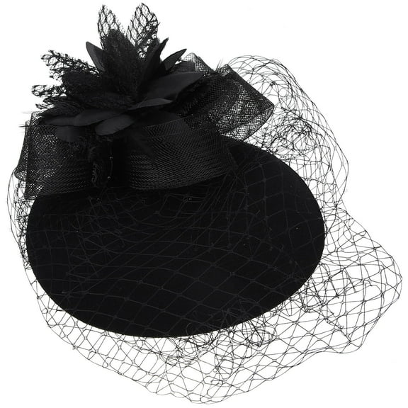 CTIRCHIU Chic Black Bride Fascinator Headband Lightweight Elegant Wedding Hair Accessory