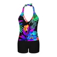 thumbnail image 5 of Women's Tankini Swimsuit V Neck Loose Flowy Top with Boyshorts High Waisted Lightweight Casual Beach Bathing Suit Adjustable, 5 of 7